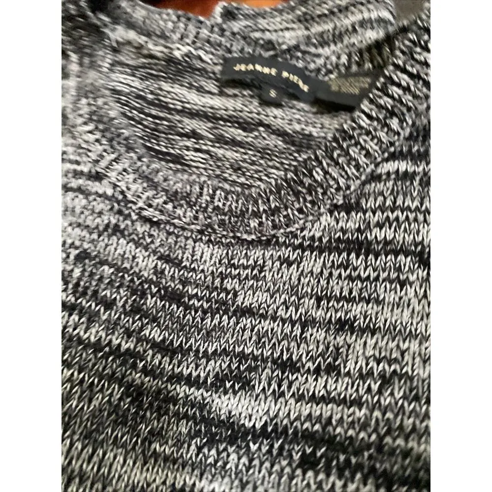 Jeanne Pierre Small Black White Pullover Sweater Fall Pumpkin Patch Winter - Image 10