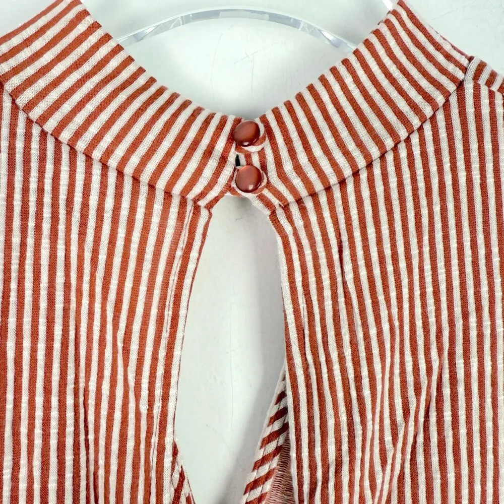 NWT Modcloth For the Bliss of It Jumpsuit Orange Stripes Size Medium M NEW - Image 15