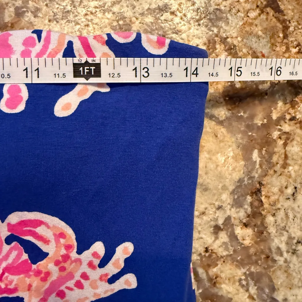 Lilly Pulitzer Lolita strapless midi dress Blue Pink SIZE M Medium Padded Chest - Image 6