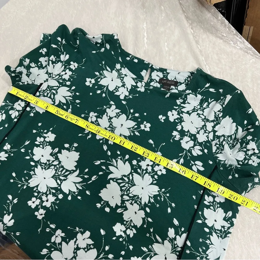 J.Jill Wearever Collection Floral Green T.Shirt Dress large Petite - Image 6