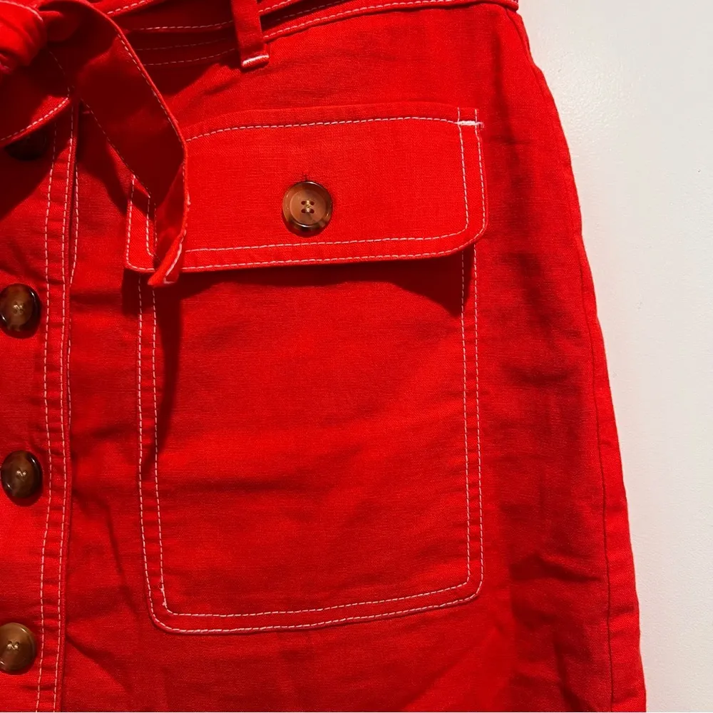 J.Crew  Linen-blend button-through belted Skirt - Image 5