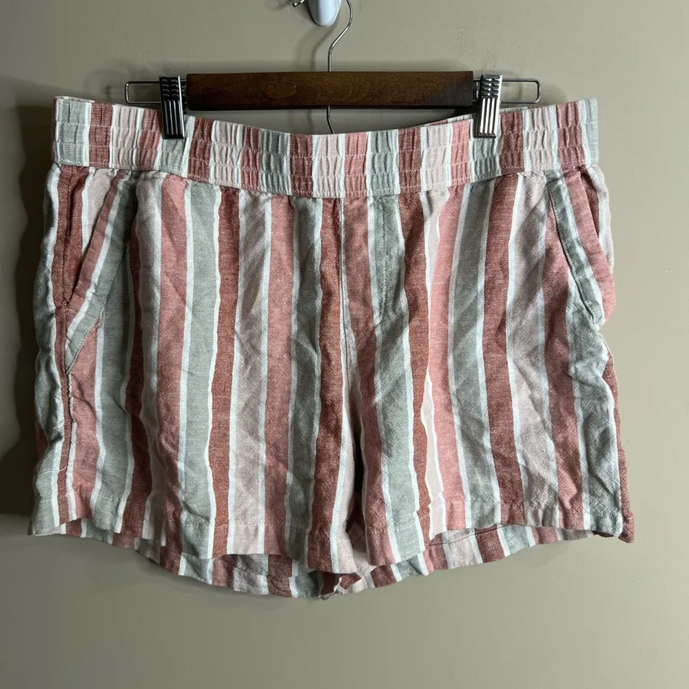 Sonoma size large striped linen blend shorts - Image 10