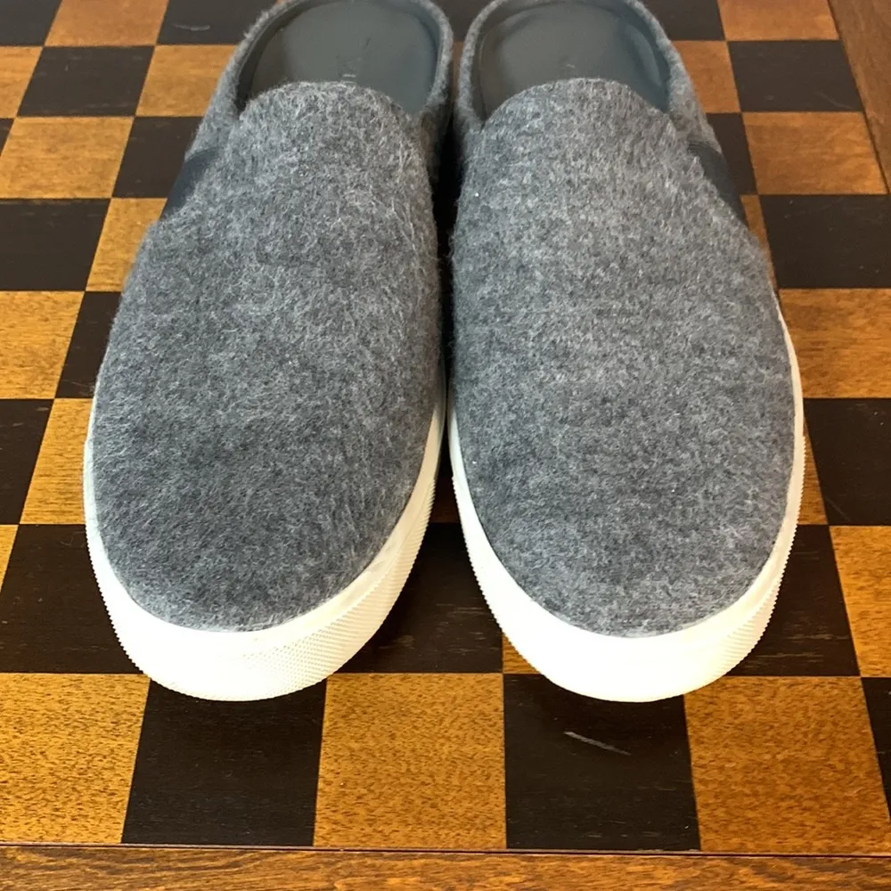 Vince Gray Flannel Mules Size 9M - Image 2