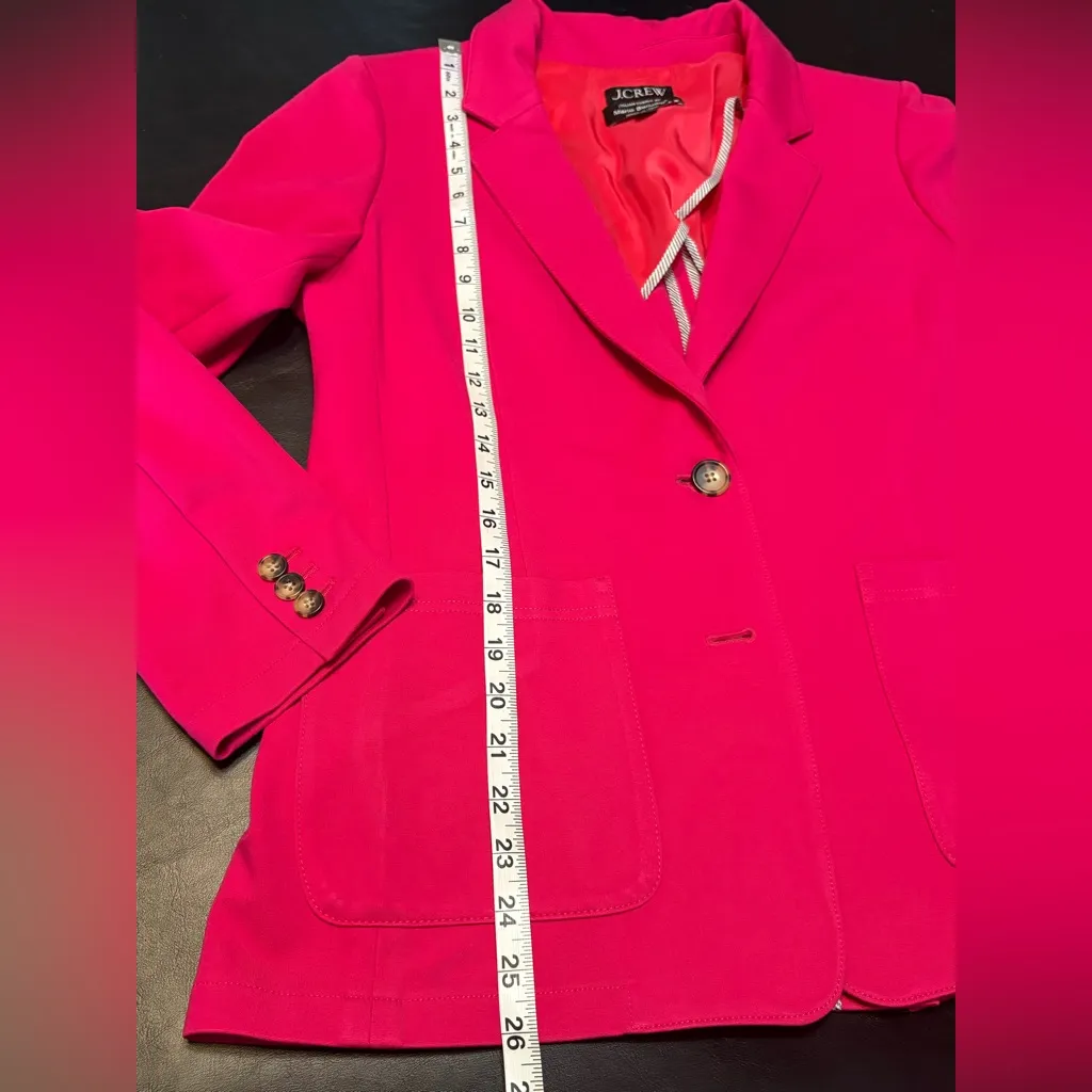 J. Crew Vibrant Pink Blazer and Skirt Set size 14 * - Image 15