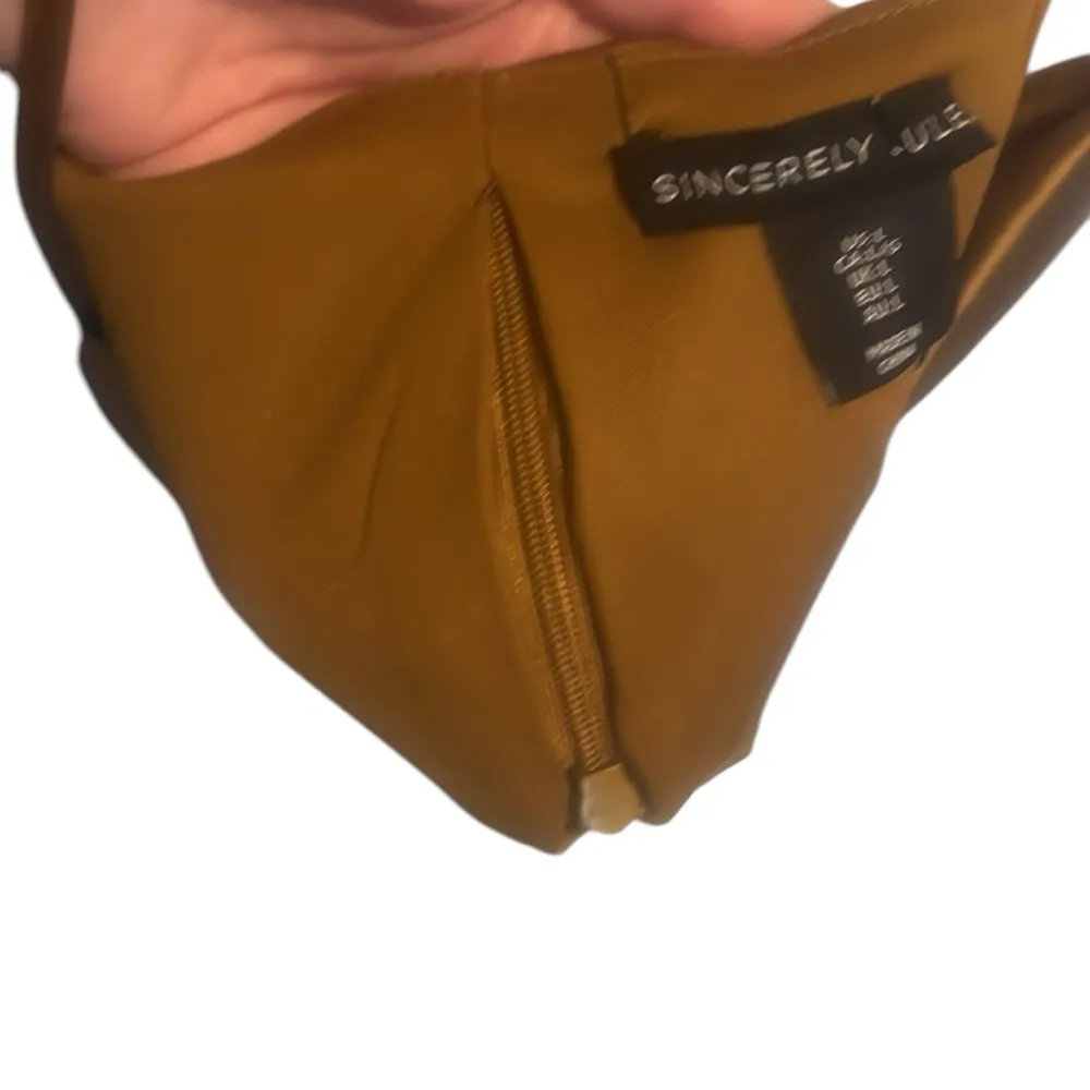 GOLD COPPER V FRONT DROP NECK ADJUSTABLE STRAPS ZIPPER BACK BNWT - Image 5