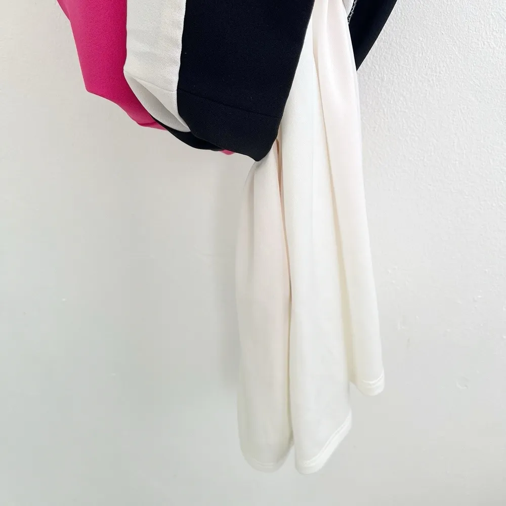 NWOT Sandra Darren Sheath ColorBlock Dress Sleeveless Pink Black Sz 14 Womens - Image 6