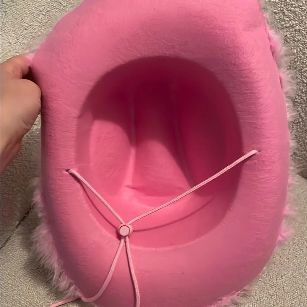 Pink Feathered Cowboy Hat - Image 2