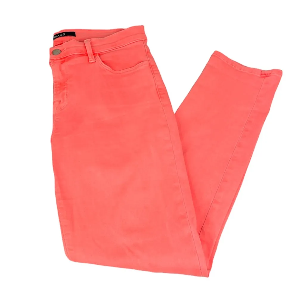 J Brand Rail Skinny Jeans Hot Pink Peach Size 29 - Image 9