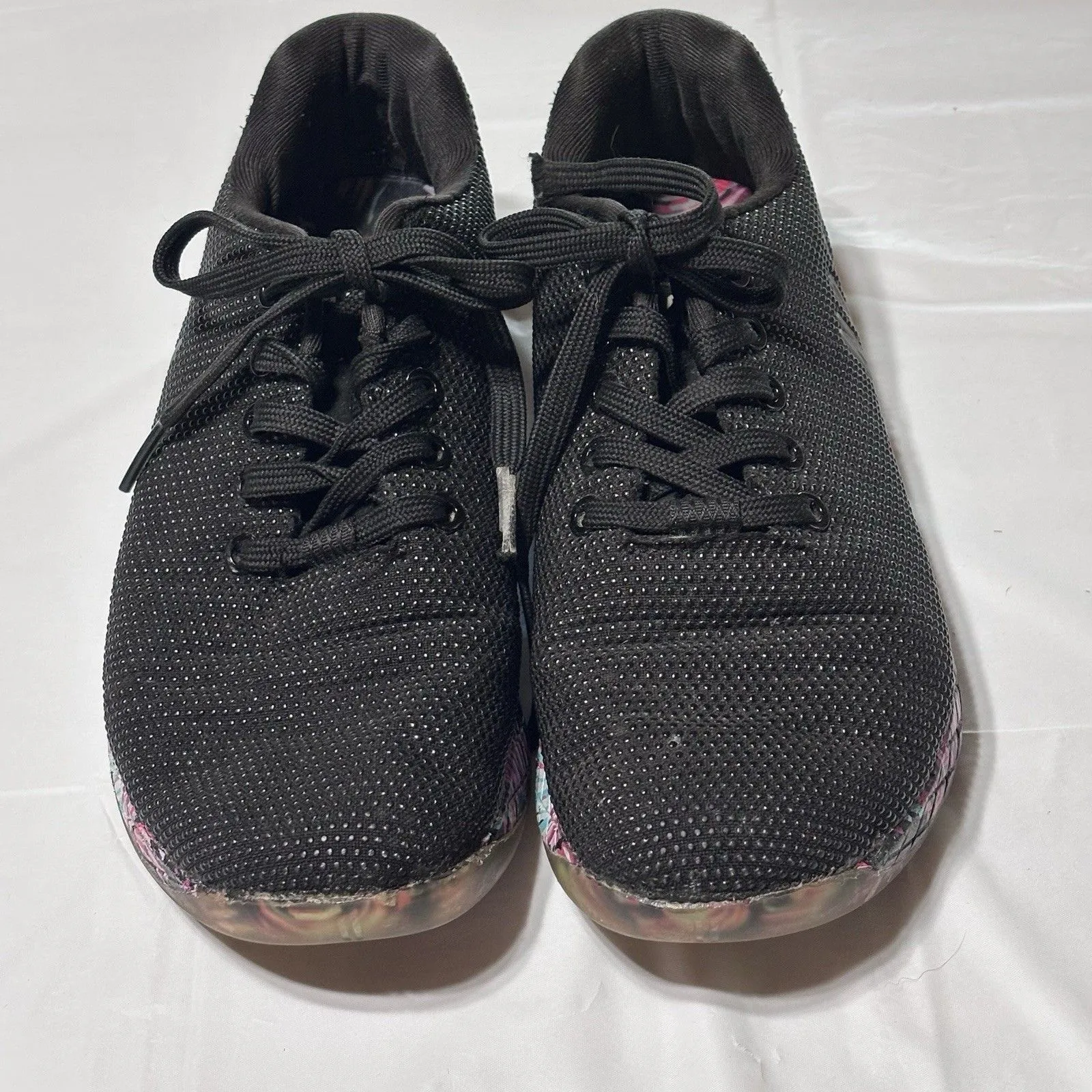 NOBULL Shoes Womens 7.5 Black Floral Colorful Gym Training Crossfit Sneaker - Image 2