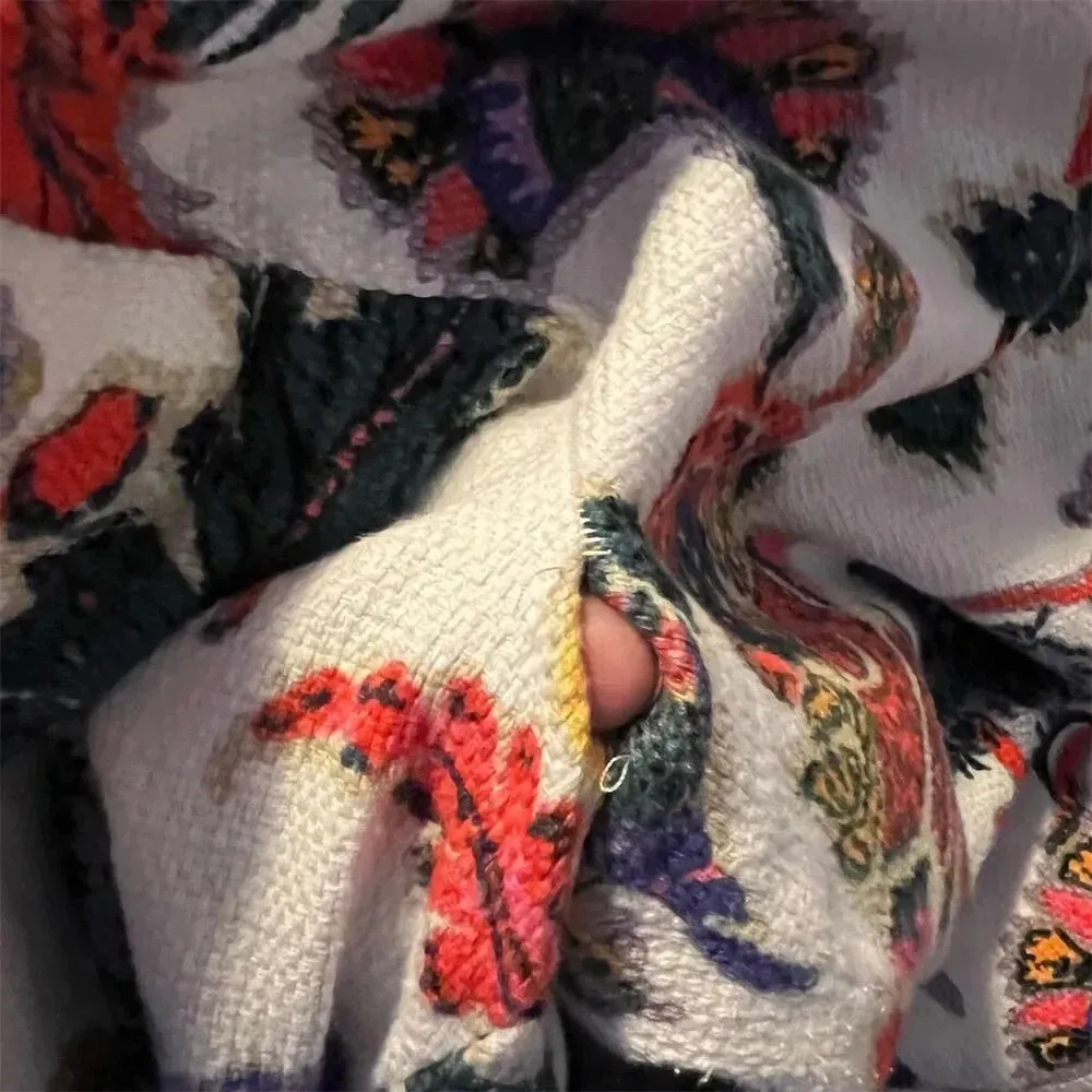 J. Crew Women's Paisley Crop Pants Size 8 Multicolor Casual Spring - Image 7