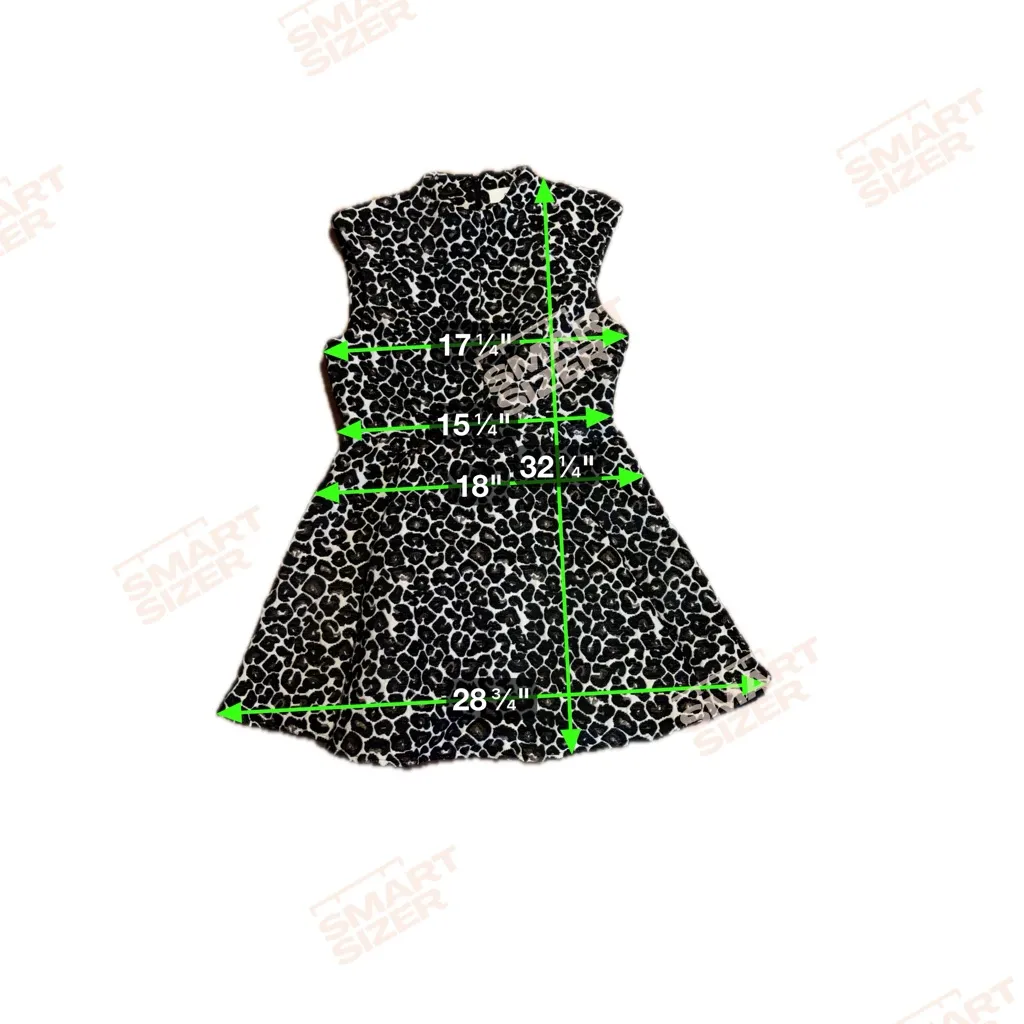 Cameo Leopard Print Fit & Flare Mini Dress Mock Neck Size L (Fits M) - Image 2