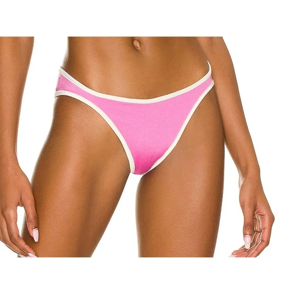 Baobab Zambo Bikini Bottom Cheeky Colorblock Bubble Gum Pink Ivory XL - Image 5