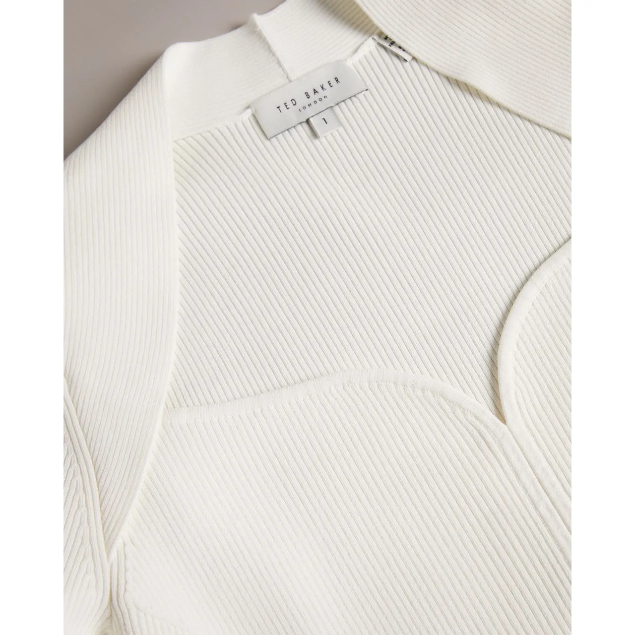 TED BAKER Sweetheart Neckline Knitted‎ Top Size 10 - Image 2