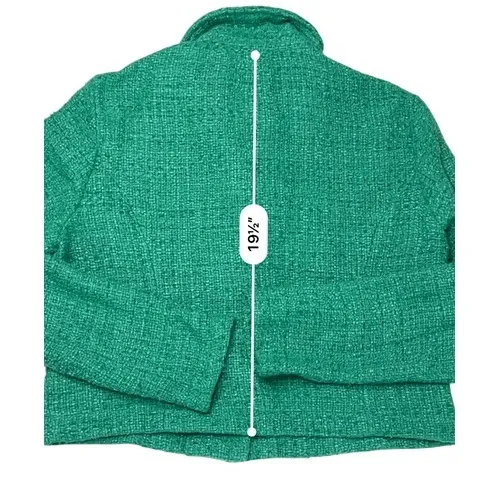 Guess Nobby Tweed‎ Blazer Jacket XL Gold Buttons Retro Cropped Preppy Textured - Image 8