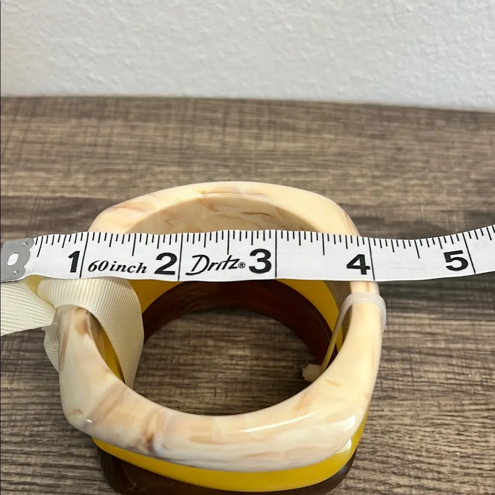 Piper K Cream, Yellow, and Brown Bangle Trio Set ✨ - Image 7