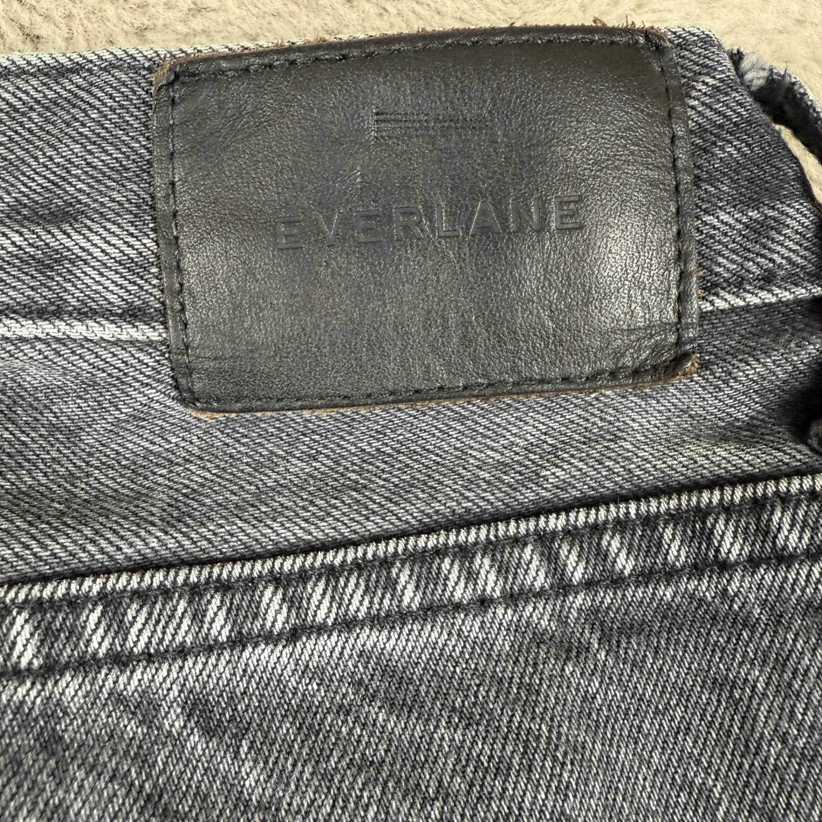 Everlane 90s Cheeky Jean High‎ Rise Straight Leg Denim Gray Wash Size 26 - Image 5