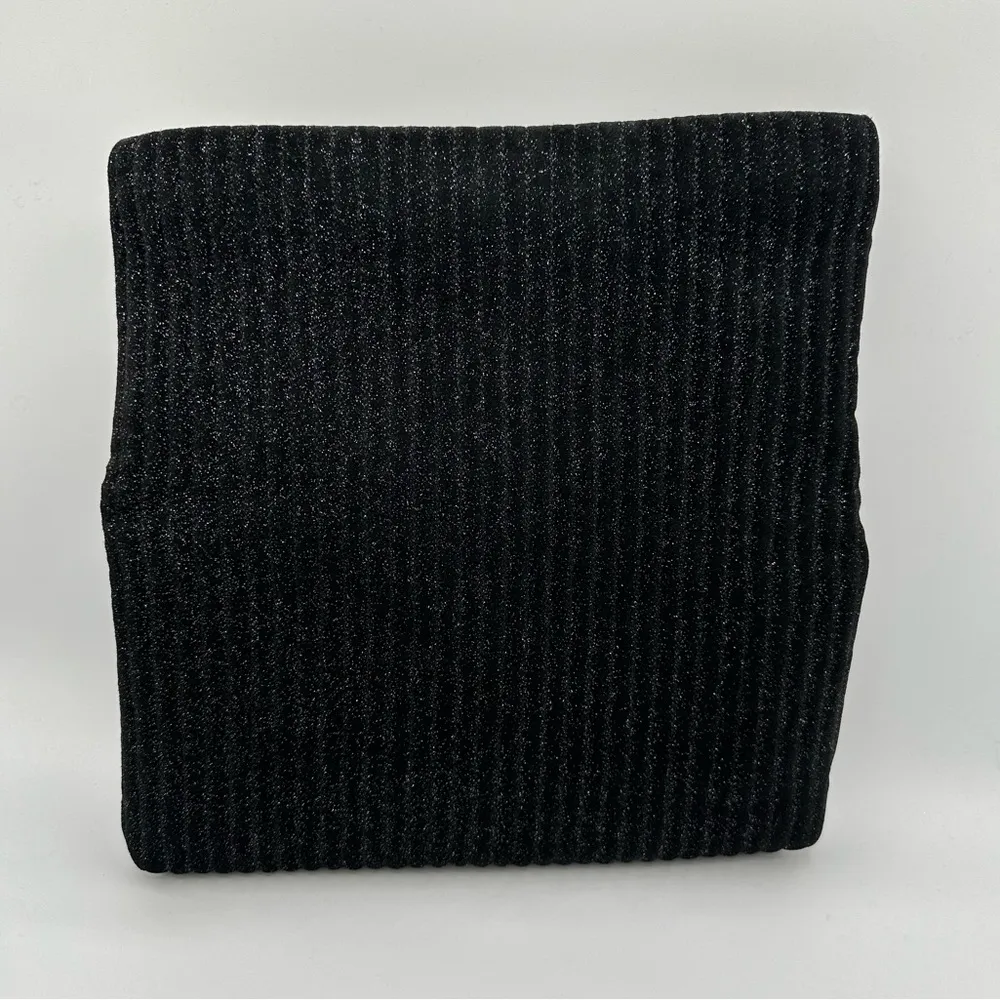 Henri Bendel No. 7 Glitter Convertible Shoulder Bag in Black Multi Clutch Chain - Image 3