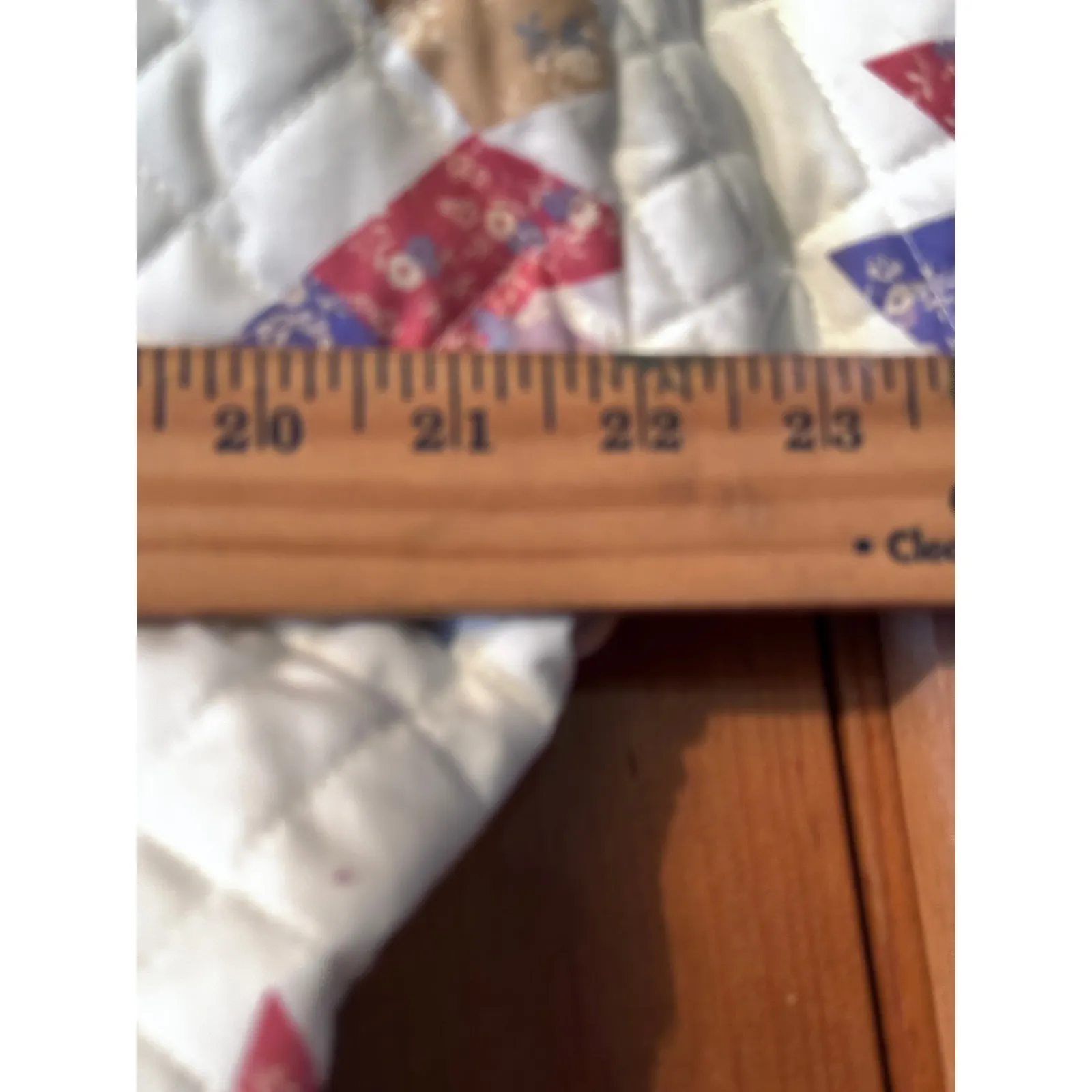 BLANKNYC Quilted Denim Jacket Patchwork Geometric Print Collar L 100% cotton White Size L - Image 5