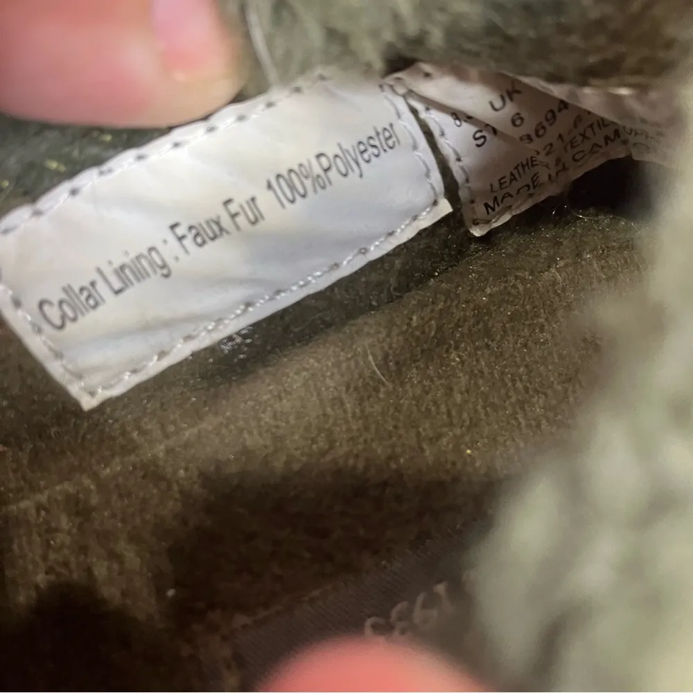 Sperry Moc-sider slip on shoes metallic camouflage women’s size 8.5 faux‎ fur - Image 10