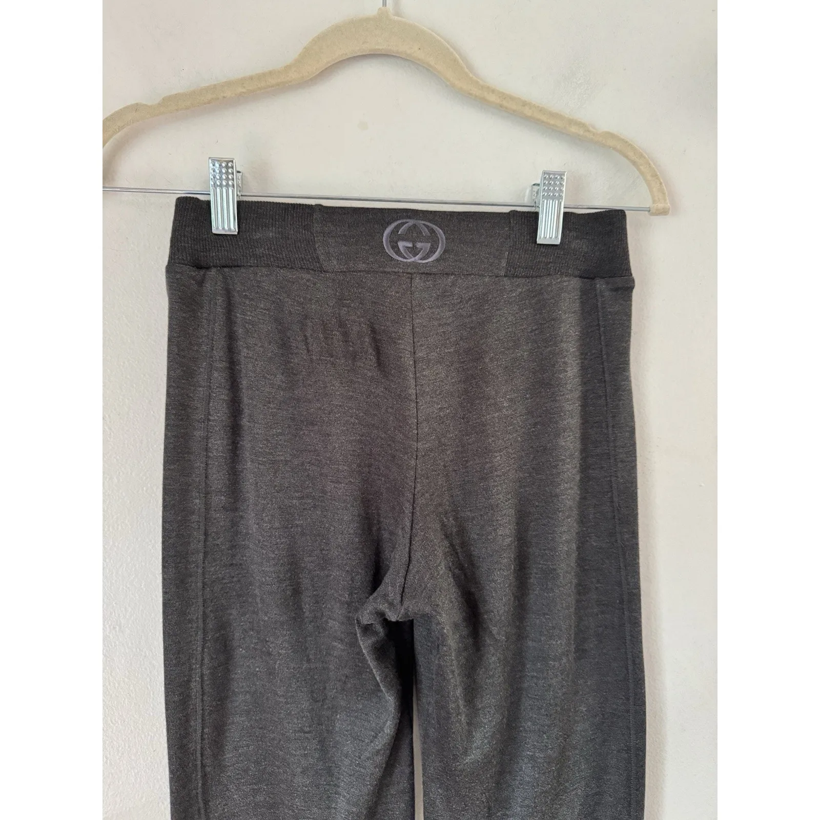 Gucci 100% Silk Pull On Knit Bootcut Loungepants Womens Size XS Italy Dark Gray - Image 5