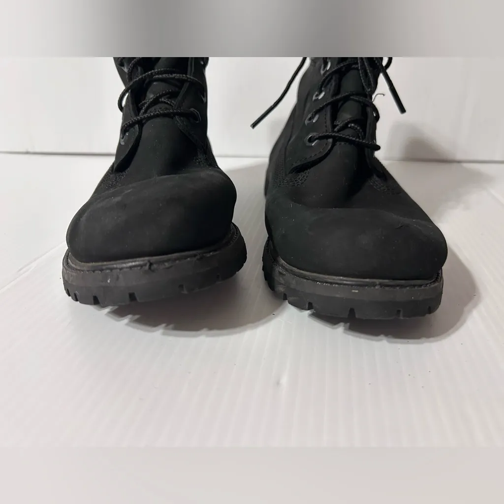 Timberland black leather/Nubuck 6 inch Classic waterproof boots women size 8.5 - Image 6