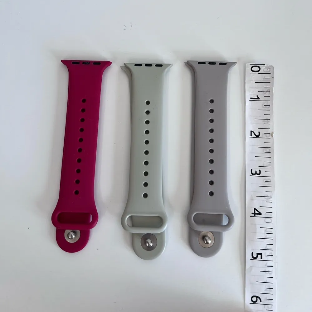 Apple Watch Band Silicone Set of 3 Red - Image 2