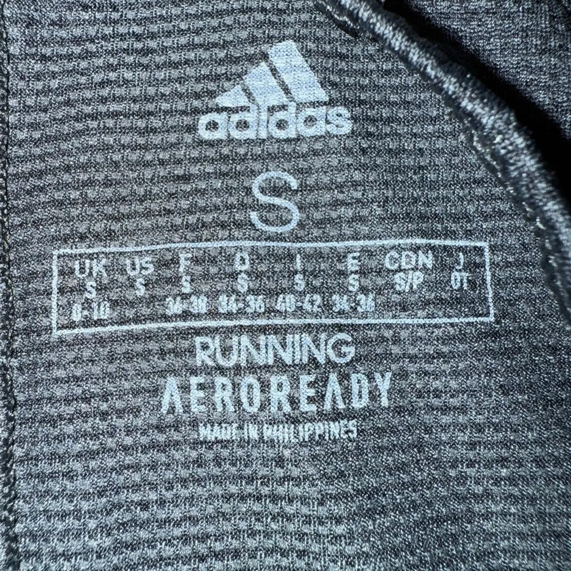 adidas running aeroready womens tank top cropped black striped small athletic - Image 2