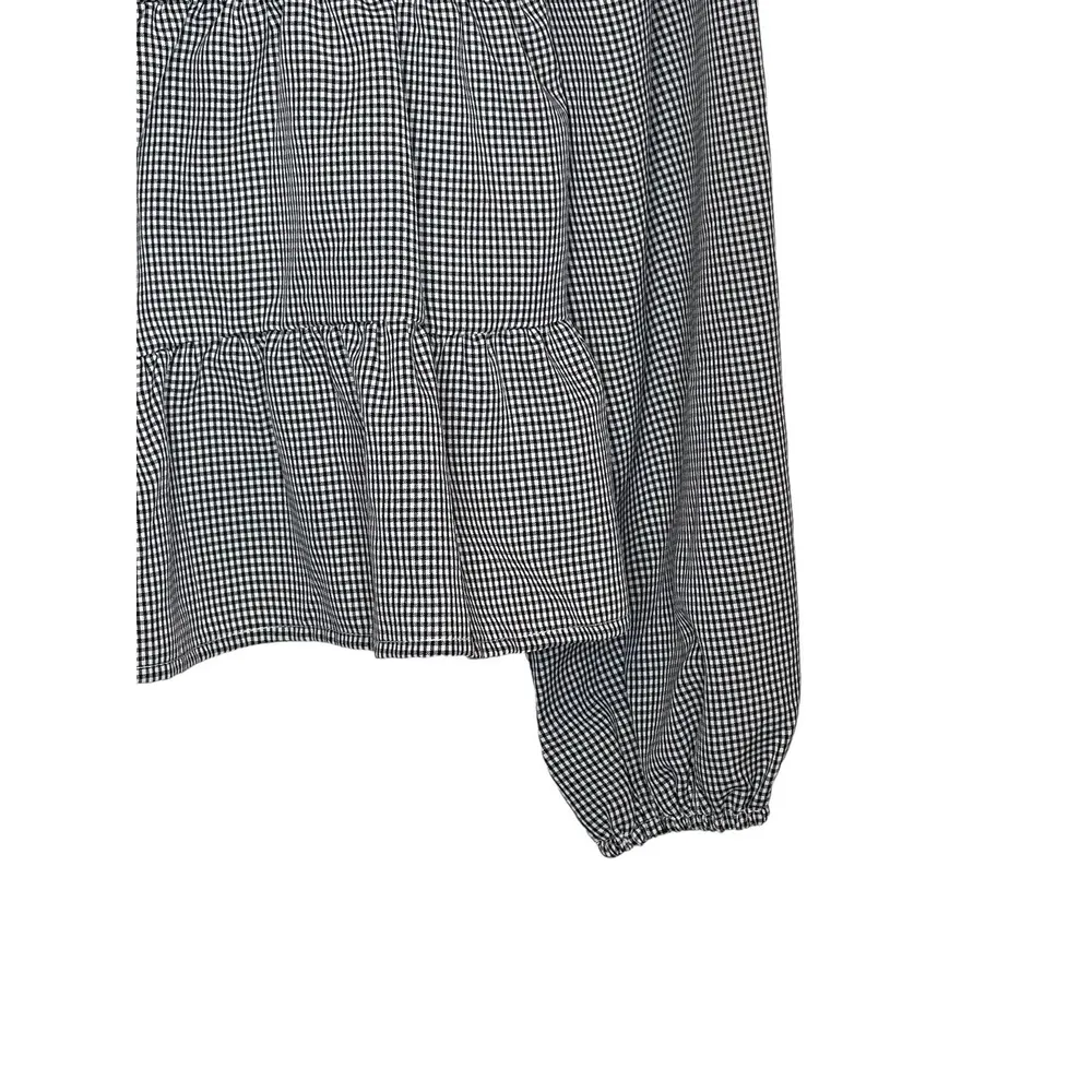 Hyfve Women's Top Square Neck Puff Sleeves Long Sleeve Elastic Wrists Small NWOT - Image 3