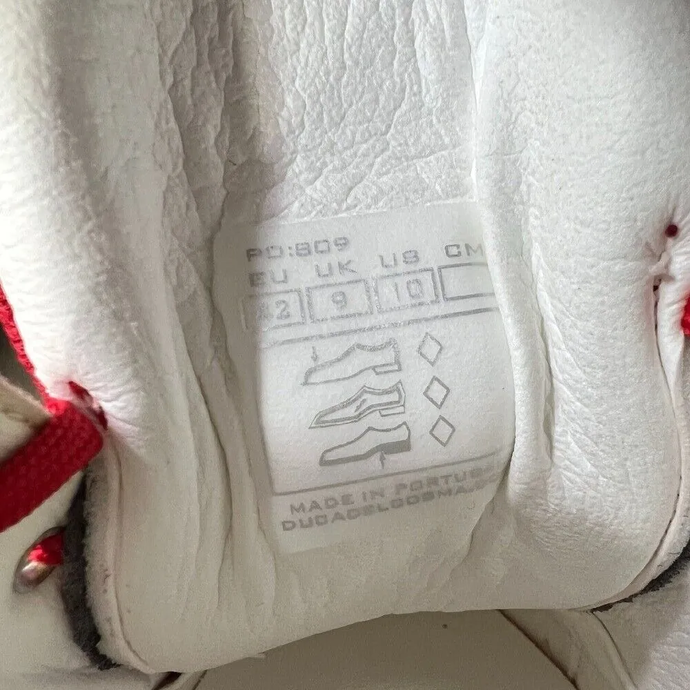 Duca Del Cosma Leather Sneakers Polka Dot Casual Shoes Red White‎ Size Size 10 - Image 10