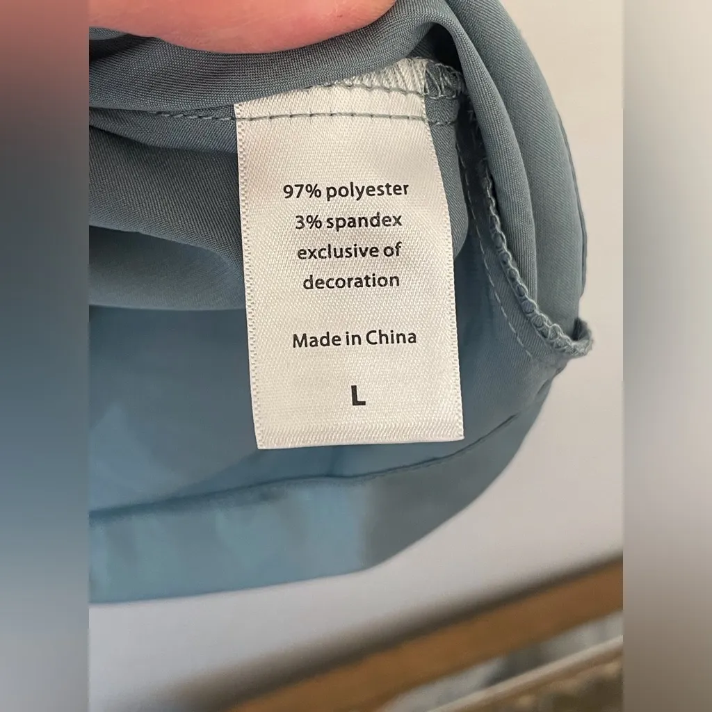 Serenedelicacy Women's Satin Button Down Short Sleeve Pajamas Top Size‎ L - Image 10