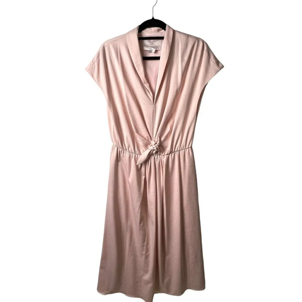 Gal Meets Glam Margie tie waist pink midi dress women’s size 12‎ - Image 2
