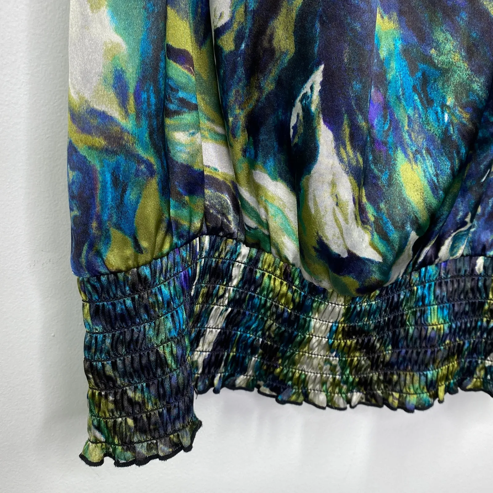 I.N. San Francisco Multi-Color Tie Shoulder Sleeveless Blouse Women's Size Small - Image 3