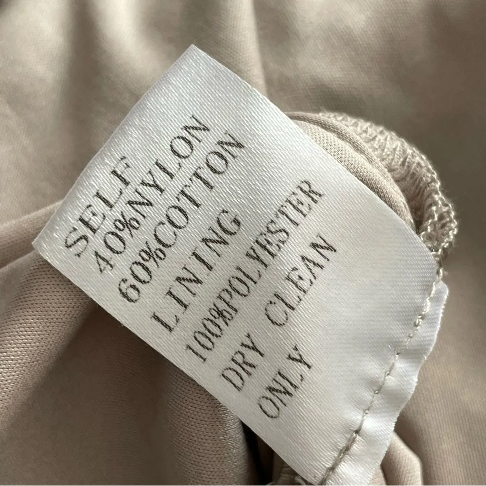 Tadashi Shoji Dress Embroidered Lace Off Shoulder Gown Wedding Taupe No Belt - Image 15