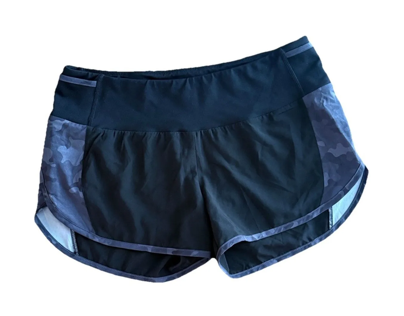 Zyia Active 5 Star Running Shorts Womens Size Medium Black Camo Lined Workout - Image 1