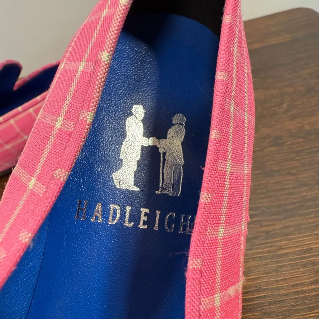 Hadleigh’s Women’s pink white plaid shoe size 37 - Image 5