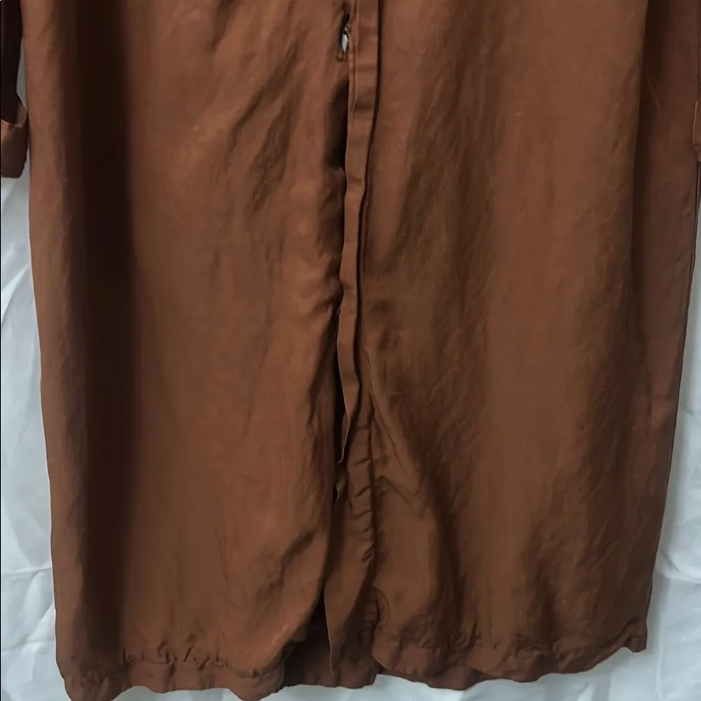 Zara Women's Brown Double-Breasted Coat - Image 8