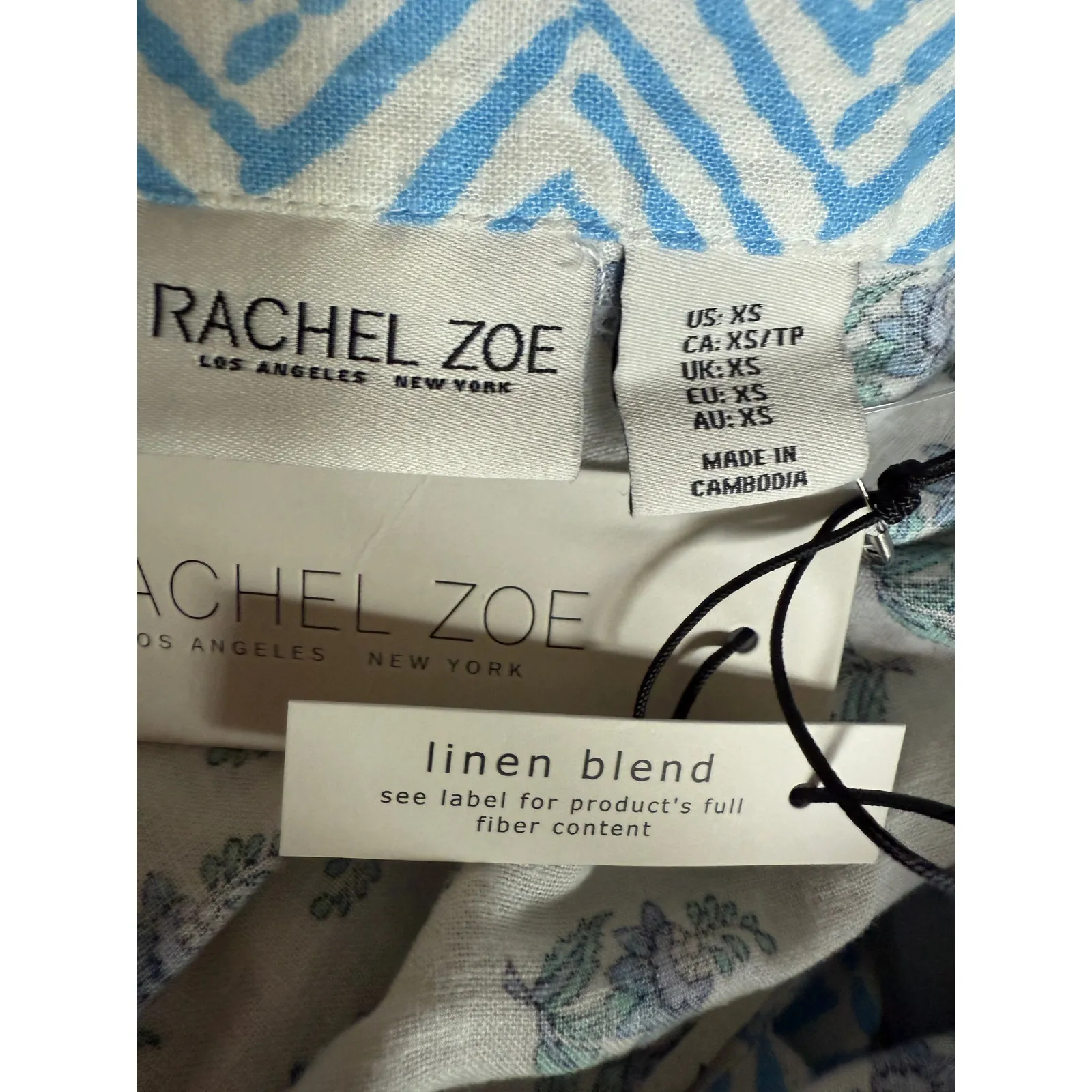 New RACHEL ZOE Linen Blend Dolman V-neck Smocked Maxi Dress XS or M - Image 6
