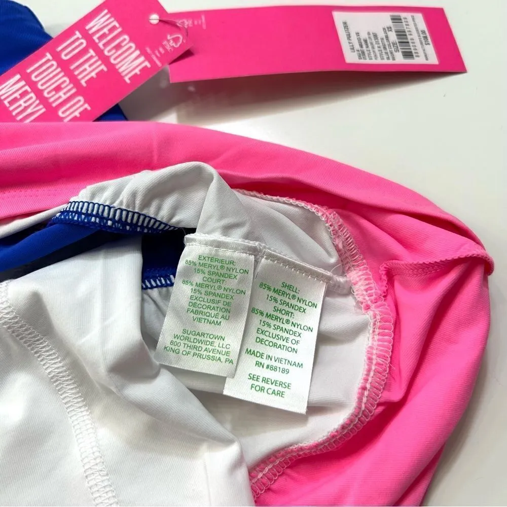 Lilly Pulitzer Luxletic Peachy Skort Blue Grotto Skort Colorblock UPF 50+ XS - Image 7