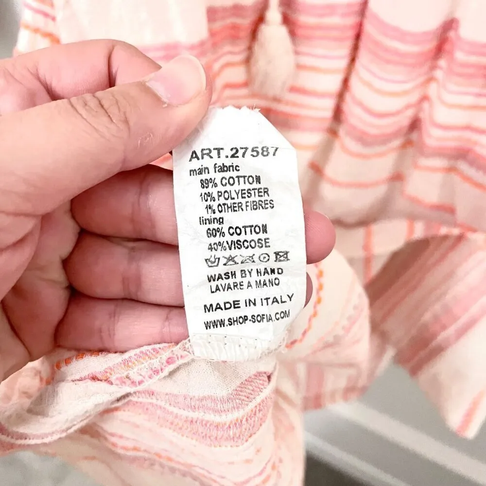 Sofia Made in Italy Hansel Cotton Embroidered Dress Bristol Orange One Size Size undefined - Image 4