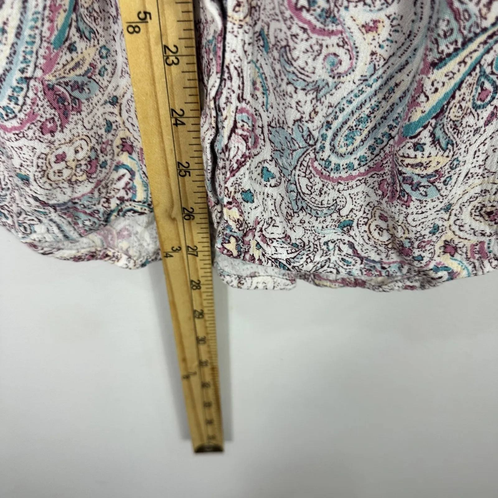 Knox Rose Shirt Womens XS Pink Blue Paisley Sleeveless Button Front Boho‎ Indie - Image 3