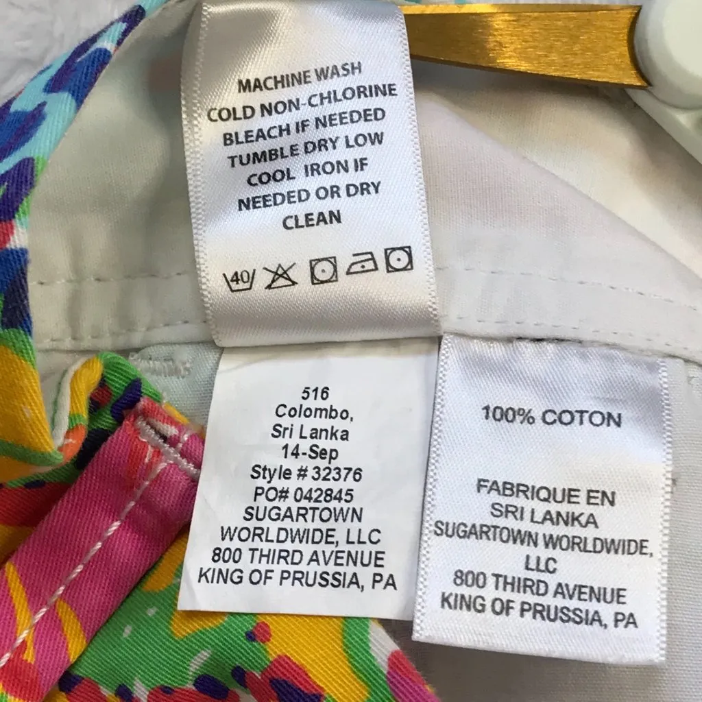 Lilly Pulitzer The Callahan‎ Short Women's Size 4 Fishing For Compliments Cotton - Image 10