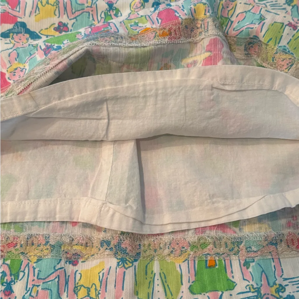 Lilly Pulitzer Roslyn Skirt in Classic White ‘Giddy Up’ print Kentucky Derby - Image 4