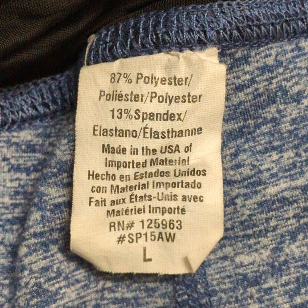 Beyond Yoga Beyond The Bump Blue Maternity Leggings Stretch Full Panel Size L - Image 5