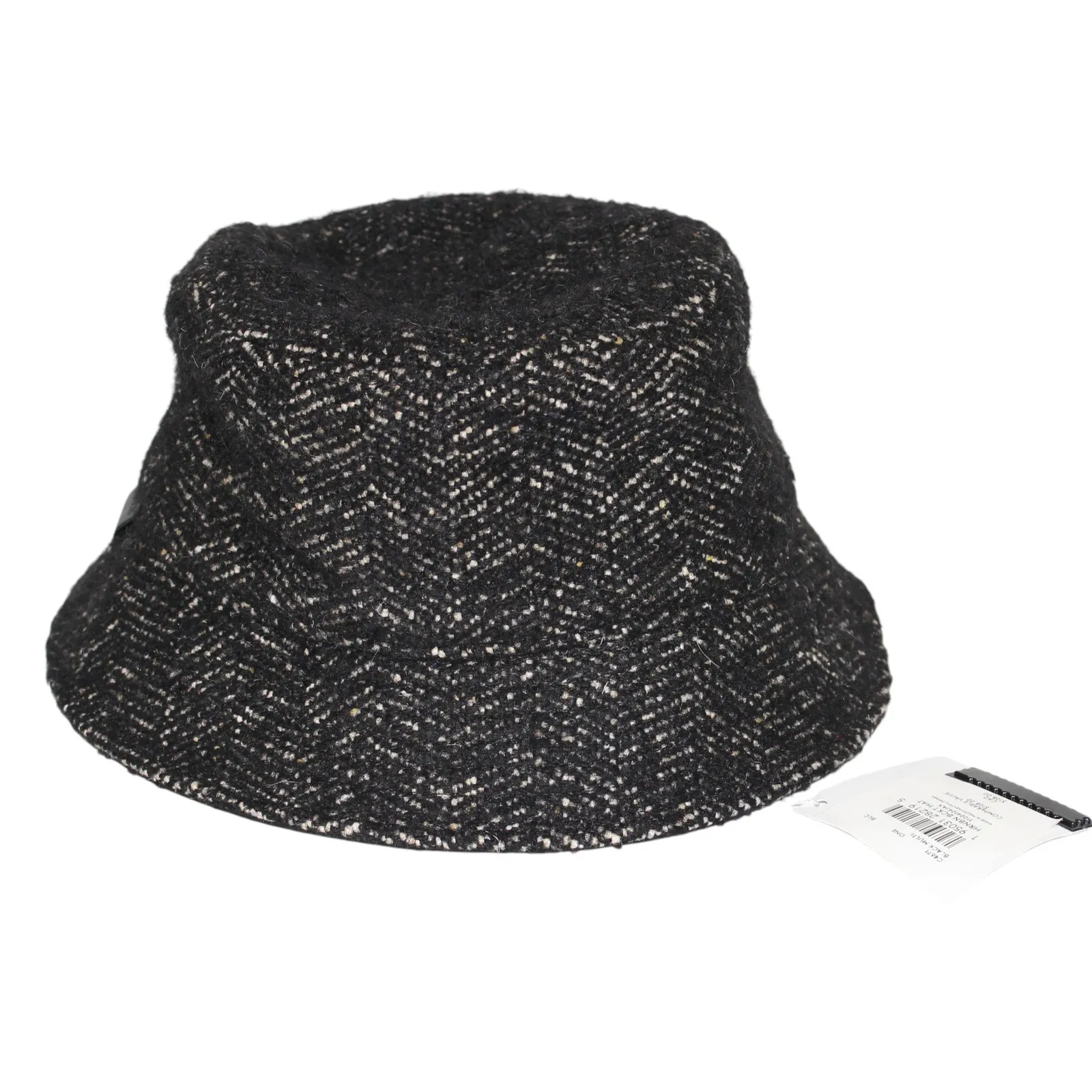 Coach Herringbone Bucket Hat C4671 Black Grey NWT - Image 3