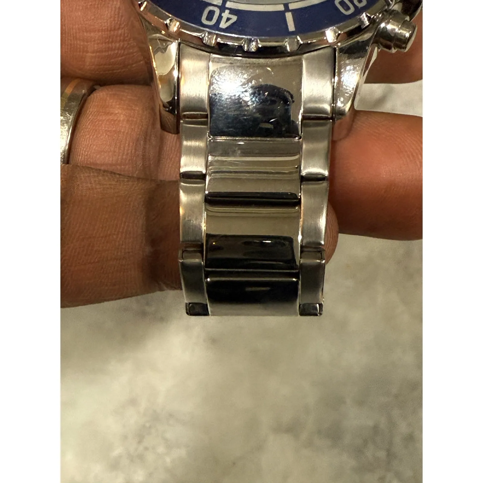 SO&CO New York Men’s Blue Dial Watch Date Day Stainless Steel 100M Quartz Silver - Image 5