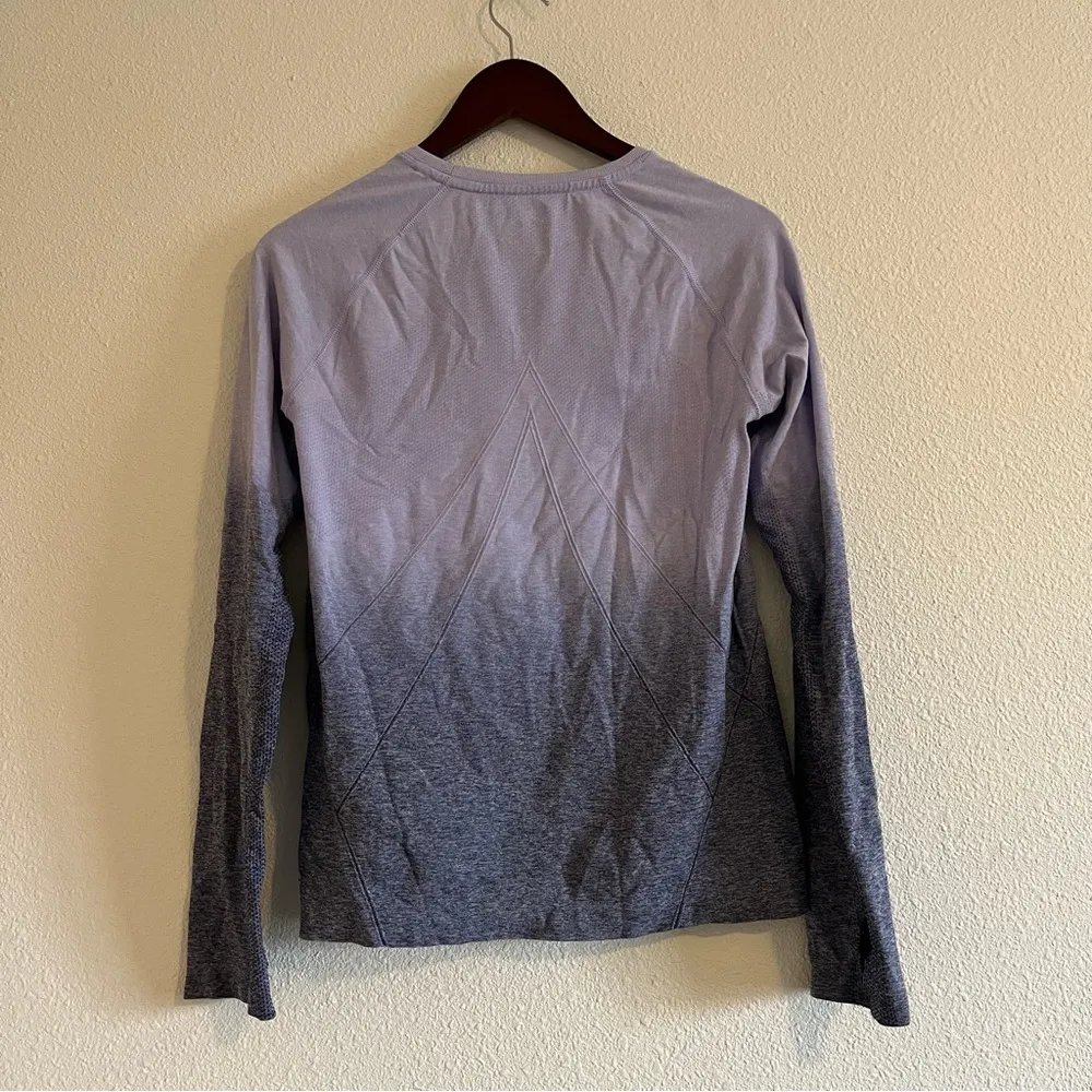 ALL IN MOTION Women's Long Sleeve Purple Ombre Seamless Shirt Size M - Image 6