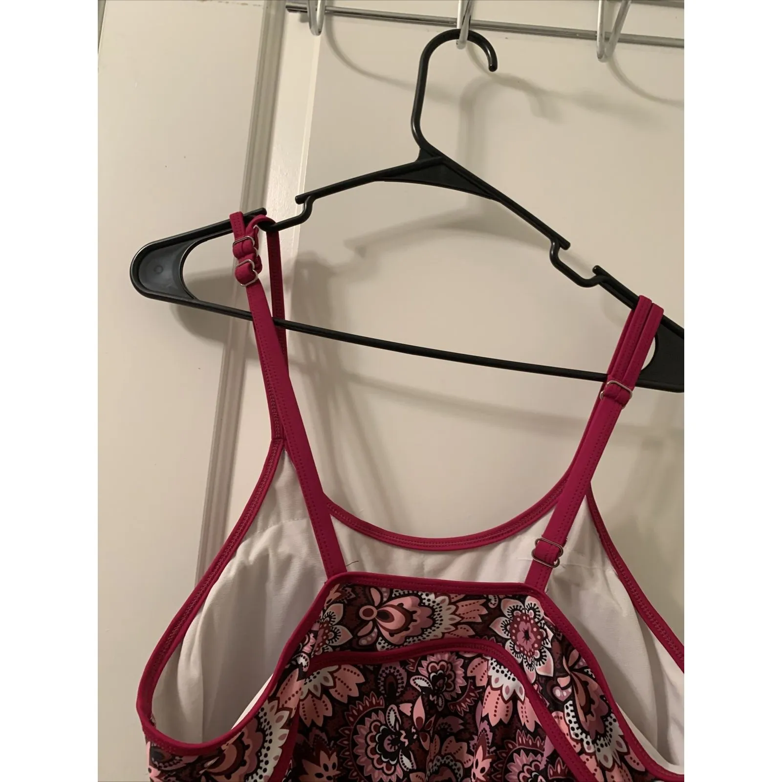 Women's Floral Print Tankini Swim Top Swimwear Tank Size XL Multi - Image 7