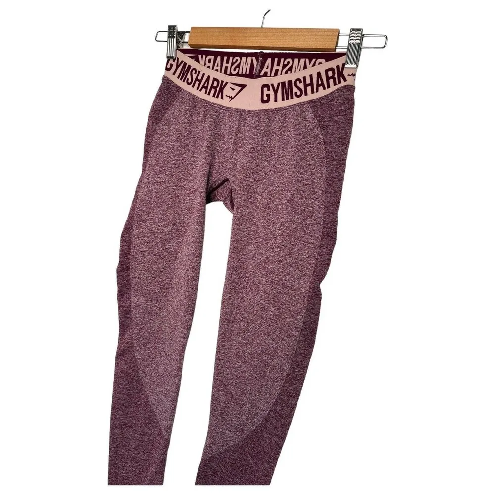 Gymshark Leggings Womens S Seamless Flex V3 High Waist Workout Yoga Marl Purple - Image 5