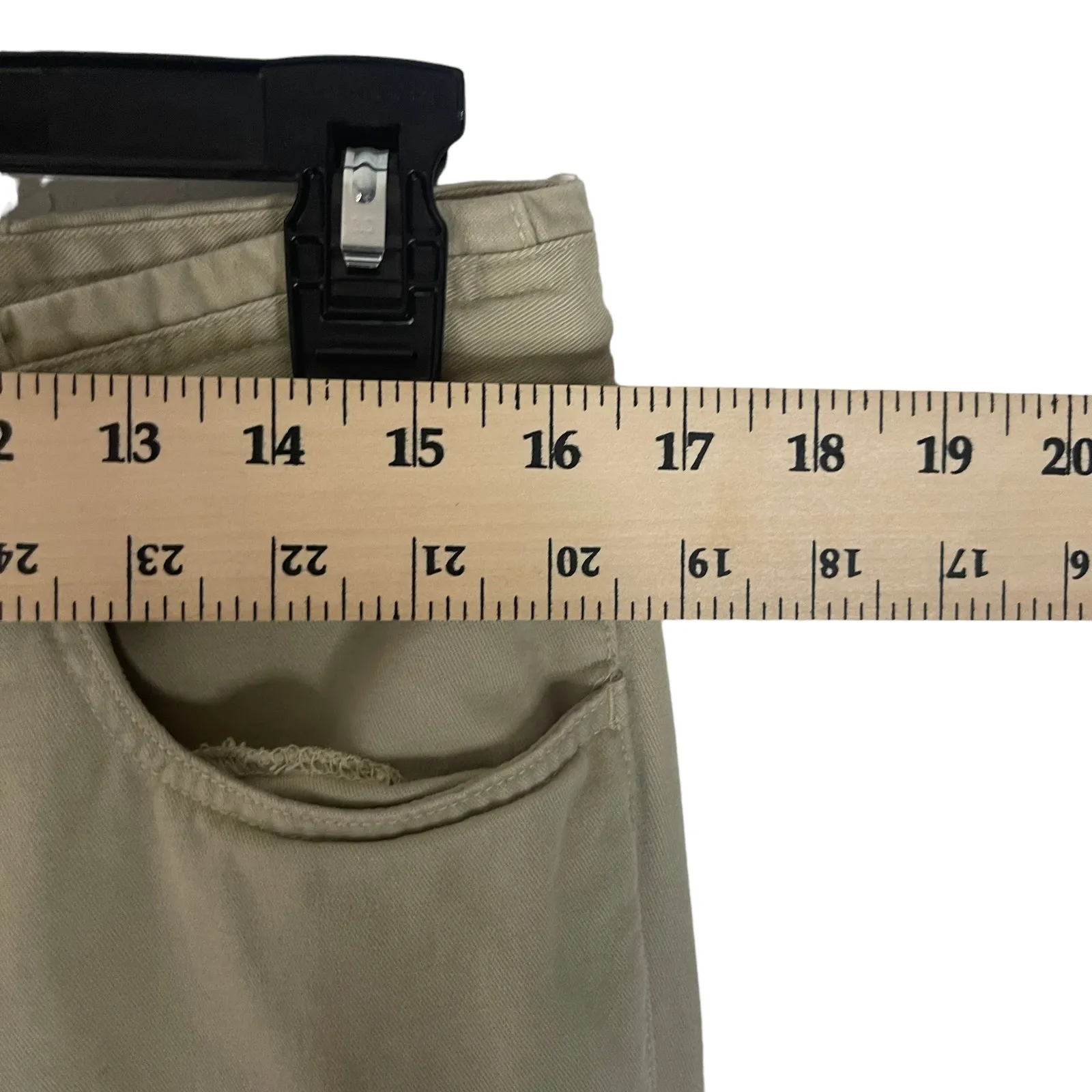 Vintage 90s Juniors Size 13 Baggy Khaki Cargo Pockets‎ Tie Pants Tan - Image 10