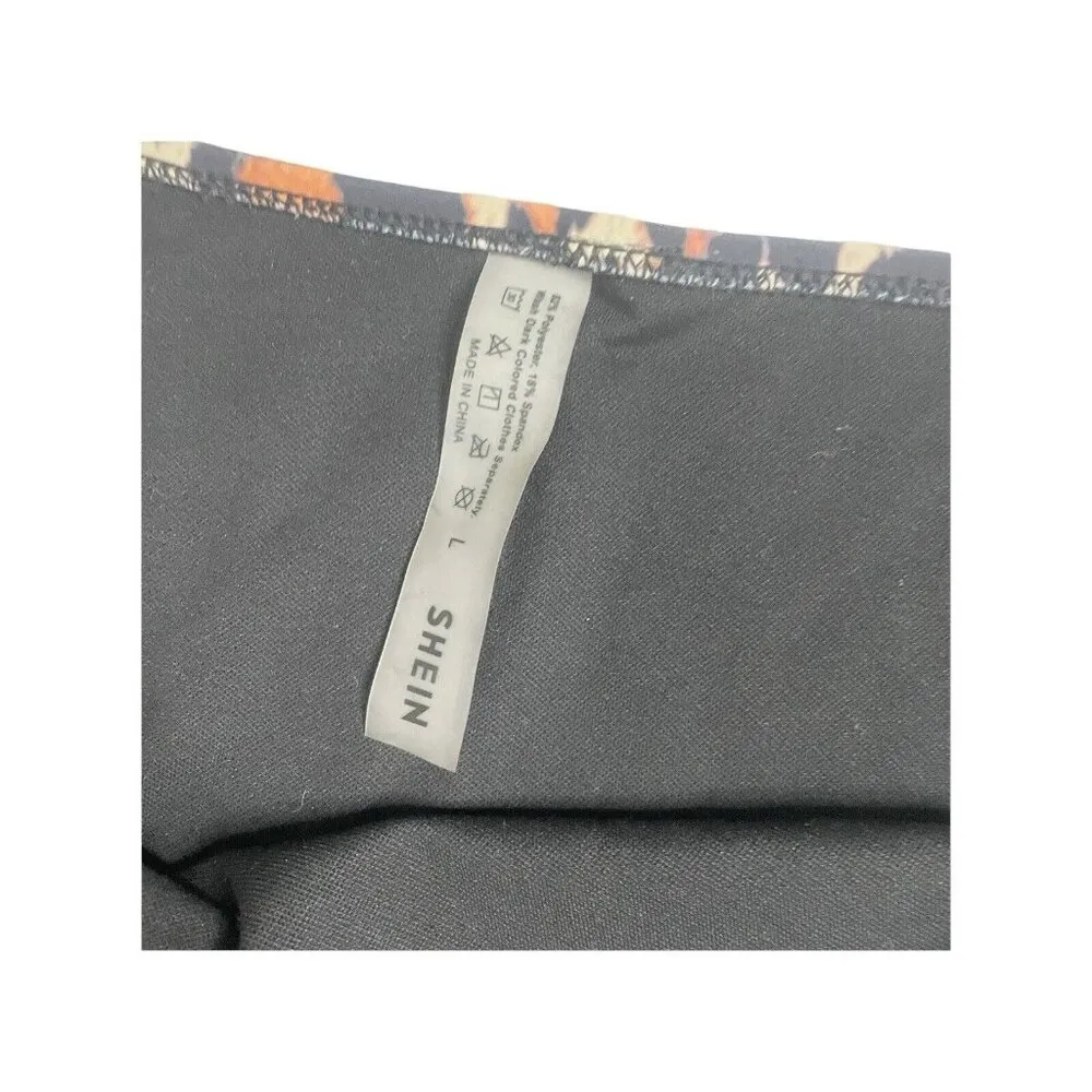 Shein Cheetah Print Bikini Swim Bottoms L Brown Black Mid Rise Tie. Side - Image 4